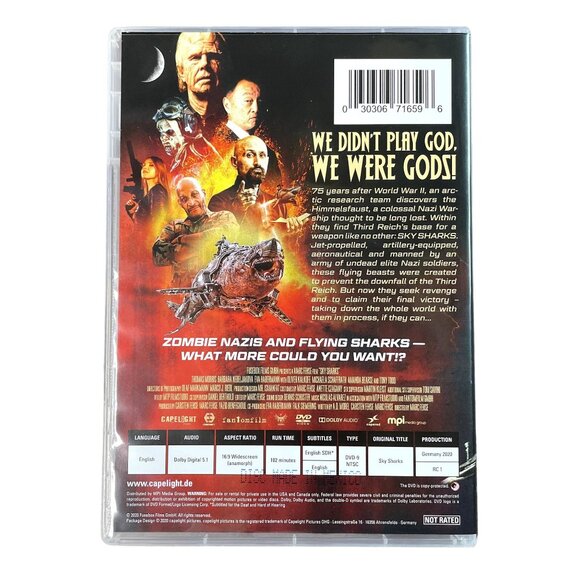 Sky Sharks Comedy Horror Sci Fi Movie DVD u 2020 NR Thomas Morris Eva Habermann - Picture 2 of 2